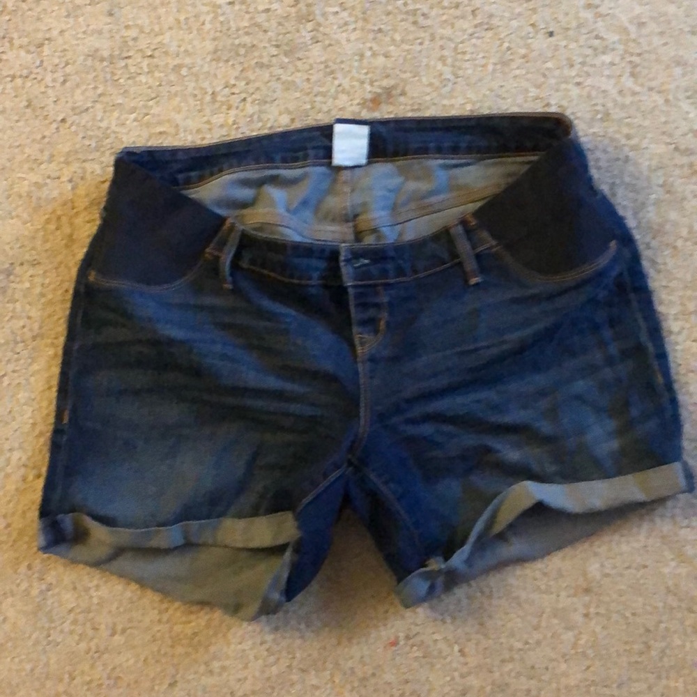 Maternity jean shorts